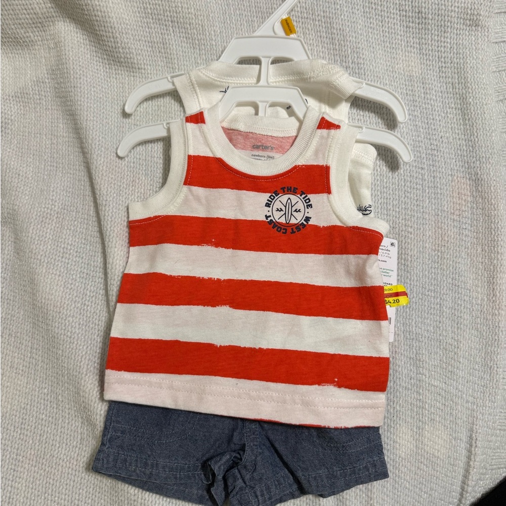 Carter's Red and White Baby Outfit